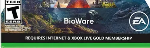 Anthem, the ESRB box on its front