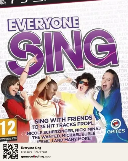 Everyone Sing PlayStation 3, PAL box front