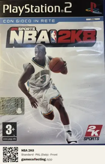 NBA 2K8 PlayStation 2, Italy box front