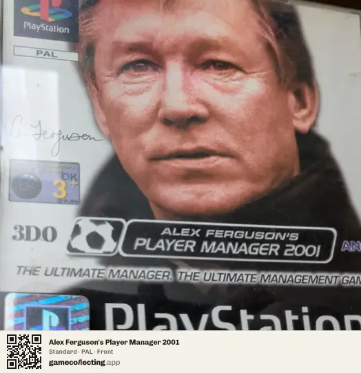 Alex Ferguson's Player Manager 2001 PlayStation, PAL box front