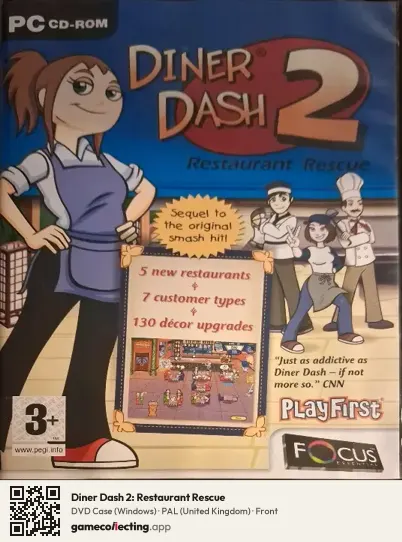 Diner Dash 2: Restaurant Rescue Computer, United Kingdom box front