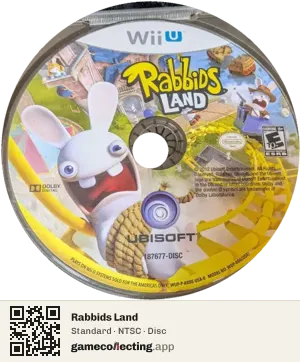 Rabbids Land Nintendo Wii U, NTSC disc