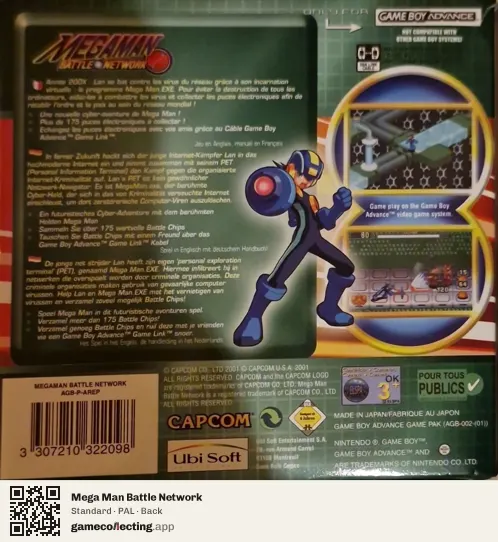 Mega Man Battle Network Game Boy Advance, PAL box back