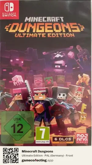 Minecraft Dungeons Nintendo Switch, Germany box front