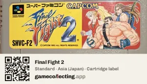 Final Fight 2 Super Nintendo Entertainment System, Asia cartridge label