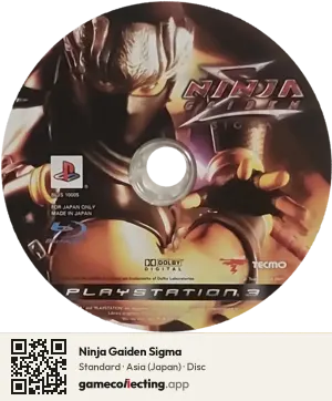 Ninja Gaiden Sigma PlayStation 3, Asia disc