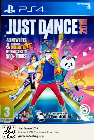 Just Dance 2018 PlayStation 4, Nordic countries box front