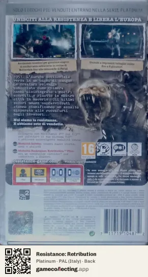 Resistance: Retribution PlayStation Portable, Italy box back