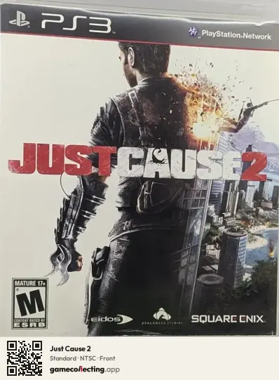 Just Cause 2 PlayStation 3, NTSC box front