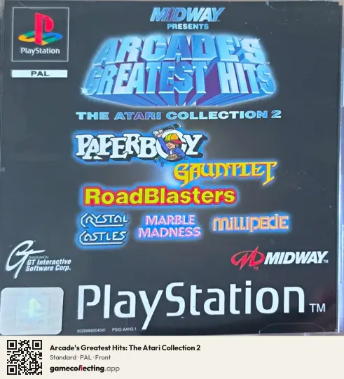 Arcade's Greatest Hits: The Atari Collection 2 PlayStation, PAL box front