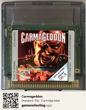 Carmageddon Game Boy Color, PAL cartridge label
