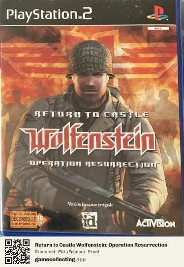 Return to Castle Wolfenstein: Operation Resurrection PlayStation 2, France box front