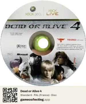 Dead or Alive 4 Xbox 360, PAL disc