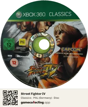 Street Fighter IV Xbox 360, PAL disc