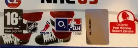 NHL 09, the PEGI square on its front
