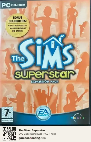 The Sims: Superstar Computer, PAL box front