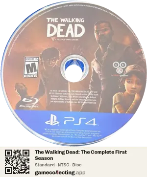 The Walking Dead: The Complete First Season PlayStation 4, NTSC disc