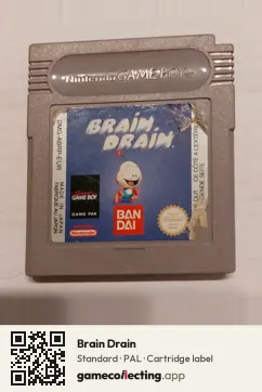 Brain Drain Game Boy, PAL cartridge label