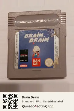 Brain Drain Game Boy, PAL cartridge label