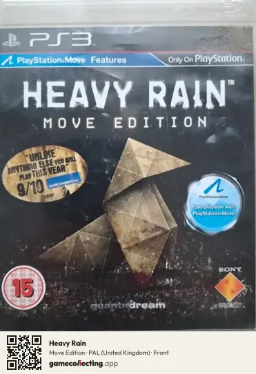 Heavy Rain PlayStation 3, United Kingdom box front