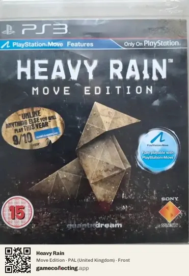 Heavy Rain PlayStation 3, United Kingdom box front