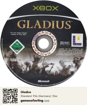 Gladius Xbox, PAL disc