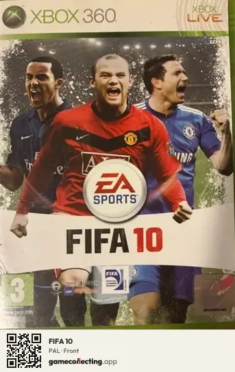 FIFA 10 Xbox 360, PAL box front