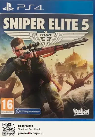 Sniper Elite 5 PlayStation 4, PAL box front