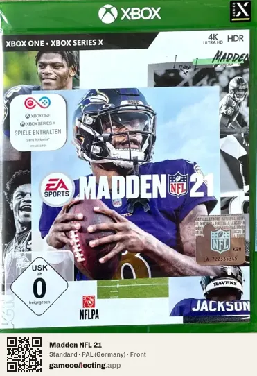 Madden NFL 21 Xbox One, Germany box front