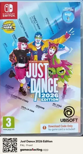 Just Dance 2026 Edition Nintendo Switch, PAL box front