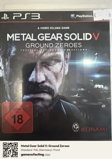 Metal Gear Solid V: Ground Zeroes PlayStation 3, Germany box front