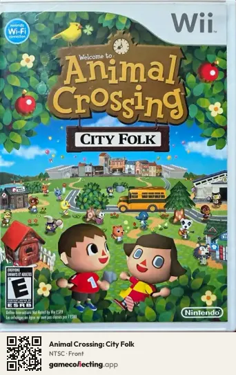 Animal Crossing: City Folk Nintendo Wii, NTSC box front