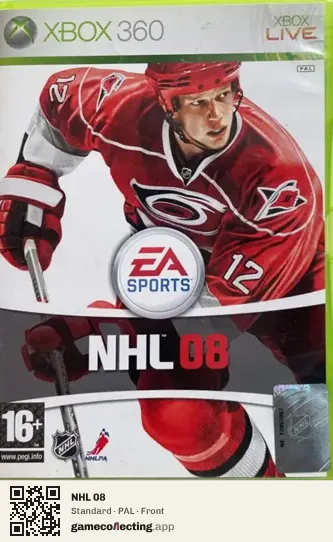 NHL 08 Xbox 360, PAL box front