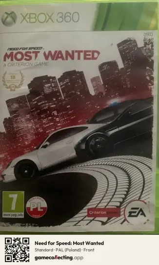 Need for Speed: Most Wanted Xbox 360, Poland box front