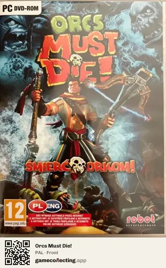 Orcs Must Die! Computer, PAL box front