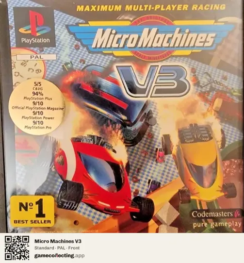 Micro Machines V3 PlayStation, PAL box front