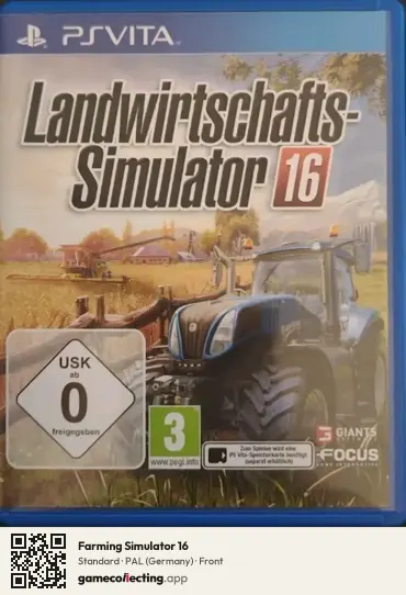 Farming Simulator 16 PlayStation Vita, Germany box front