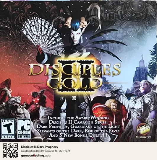 Disciples II: Dark Prophecy Computer, NTSC box front