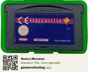 Namco Museum Game Boy Advance, PAL cartridge label
