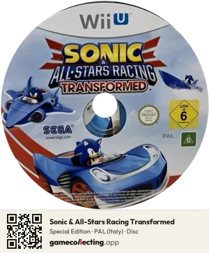Sonic & All-Stars Racing Transformed Nintendo Wii U, PAL disc
