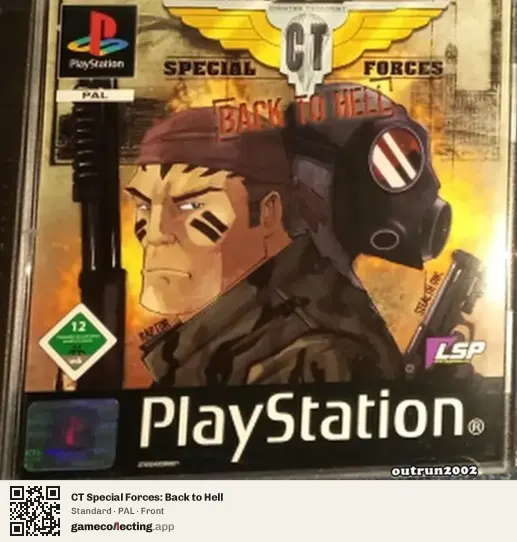 CT Special Forces: Back to Hell PlayStation, PAL box front