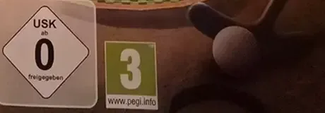 3D Mini Golf Remastered, the USK square on its front