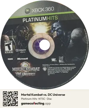 Mortal Kombat vs. DC Universe Xbox 360, NTSC disc