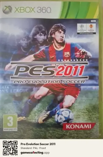 Pro Evolution Soccer 2011 Xbox 360, PAL box front