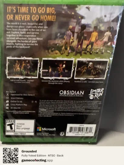 Grounded Xbox Series X, NTSC box back
