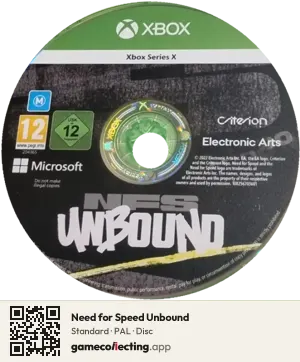 Need for Speed Unbound Xbox Series X, PAL disc