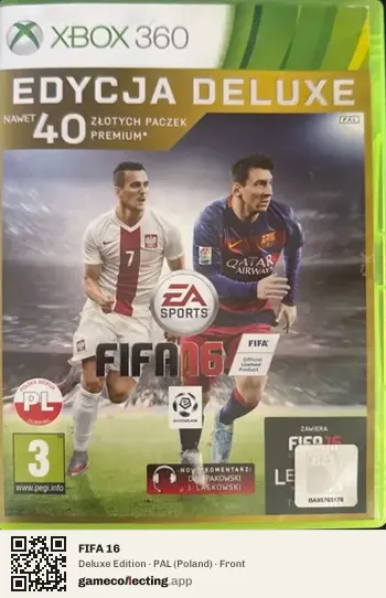 FIFA 16 Xbox 360, Poland box front