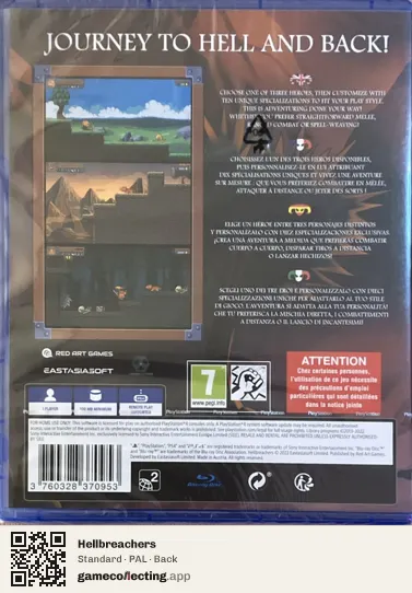 Hellbreachers PlayStation 4, PAL box back
