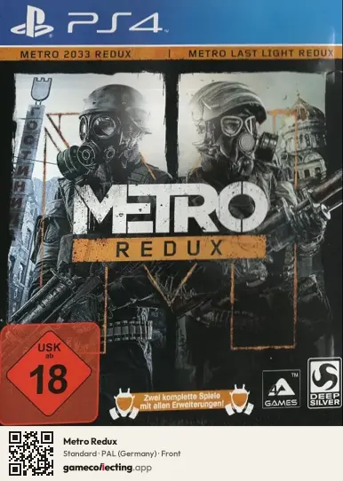 Metro Redux PlayStation 4, Germany box front
