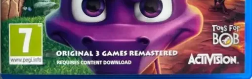 Spyro Reignited Trilogy, the PEGI square on its front